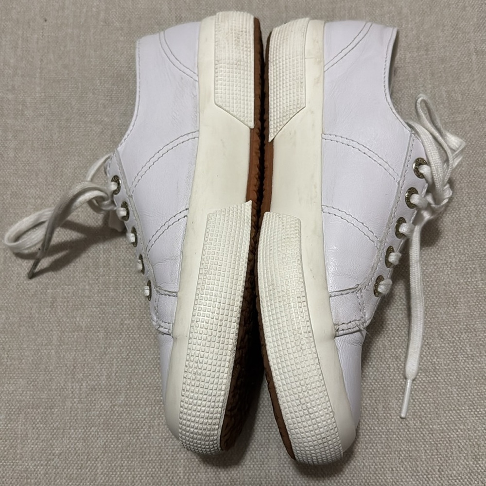 Superga All Leather 2750 Cantu Sneakers-Sz Euro Sz 35-Ice White-EUC - Picture 7 of 16